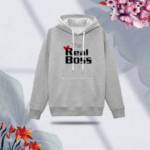 premium comfortable (the real boss gray) ladies winter hoodie