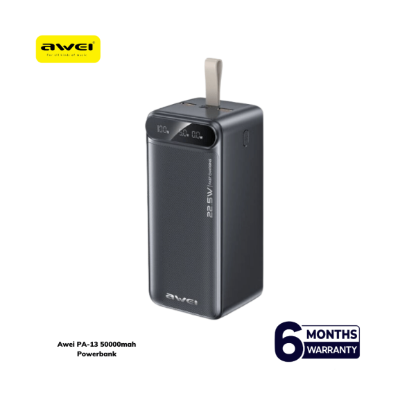 awei pa 13 50000mah 22.5w fast charging powerbank