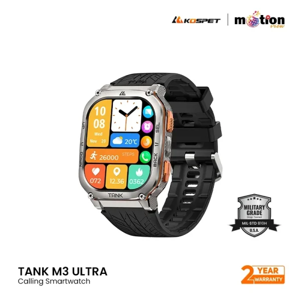 Kospet Tank M3 Ultra 5 ATM & IP69K Dive-Proof Smart Watch - Silver - Image 4