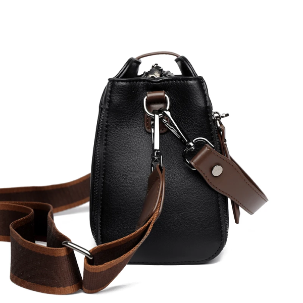 high quality messenger bags for women luxury crossbody shoulder bags female(black)