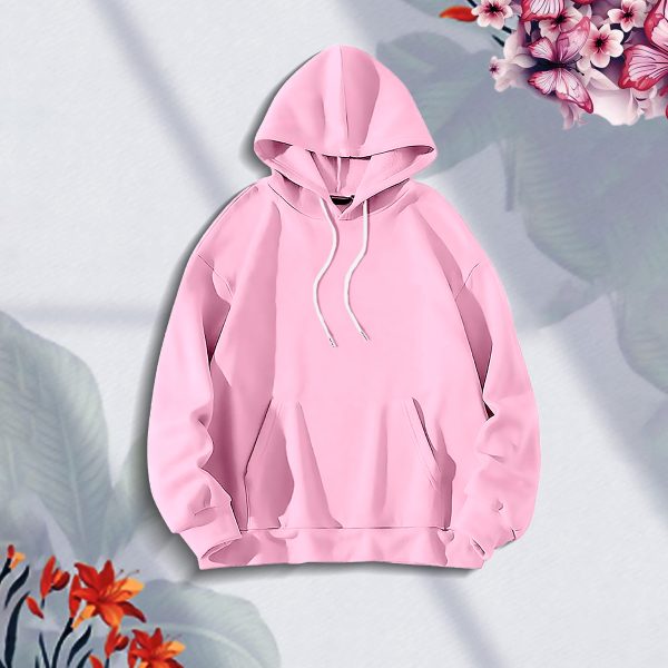 premium comfortable stylish (solid) ladies winter hoodie
