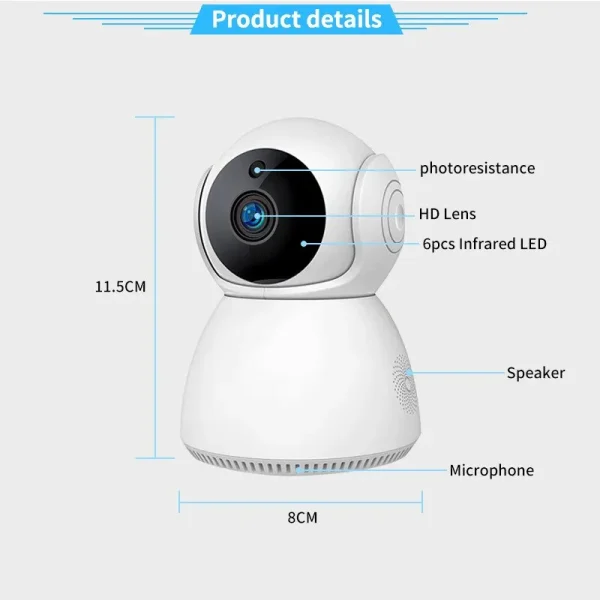 cctv camera v380 pro hd 1080p wifi 360° viewing area security camera