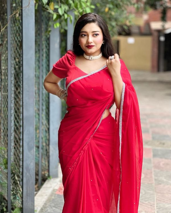 main materials georgate stone saree