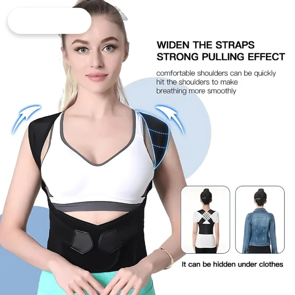 premium adjustable back posture corrector belt for women men