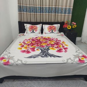 exclusive king size full cotton fabric panel bedsheet
