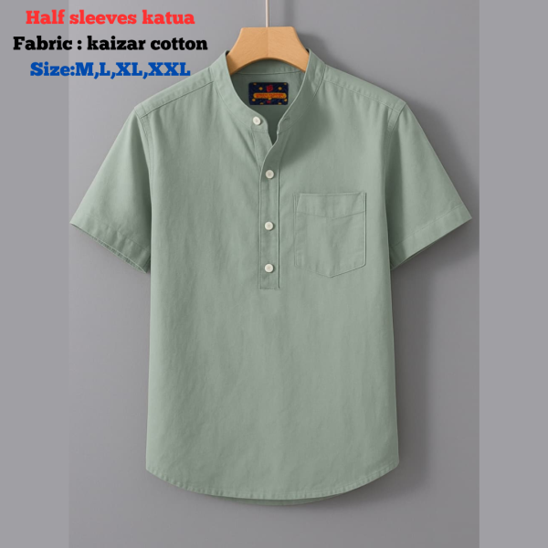 kaizar cotton half sleeves katua for men's
