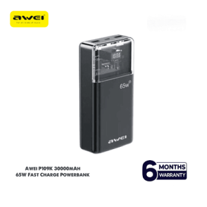 awei p109k 30000mah type c pd65w fast charge powerbank