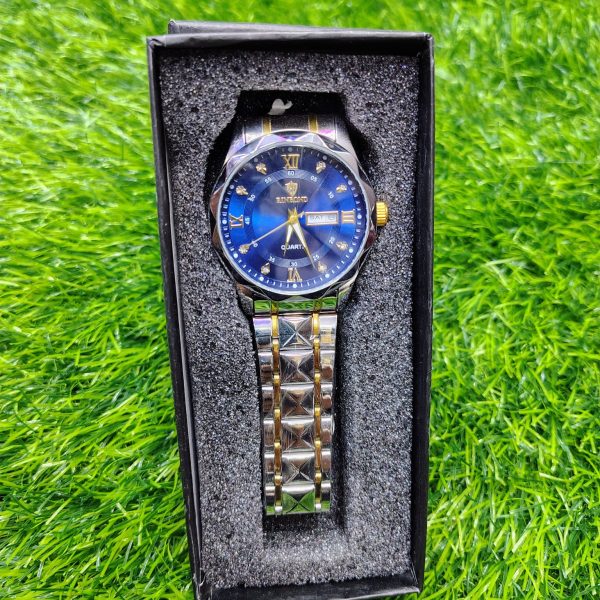 binbond 2521 luxury brand luminous quartz watch for men (blue)