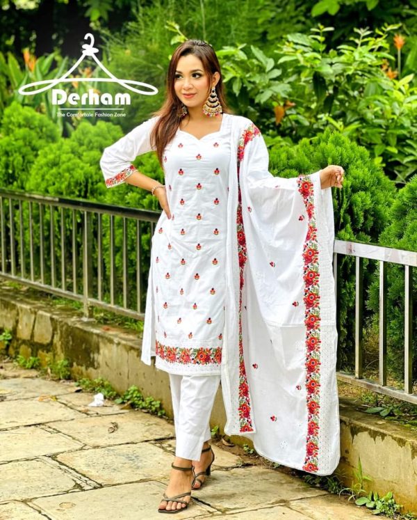 premium cotton computer printed boyel fabrics 3 piece