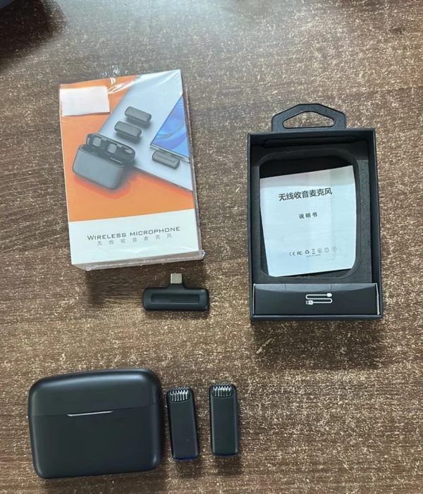 j13 wireless microphone with charging case for type c