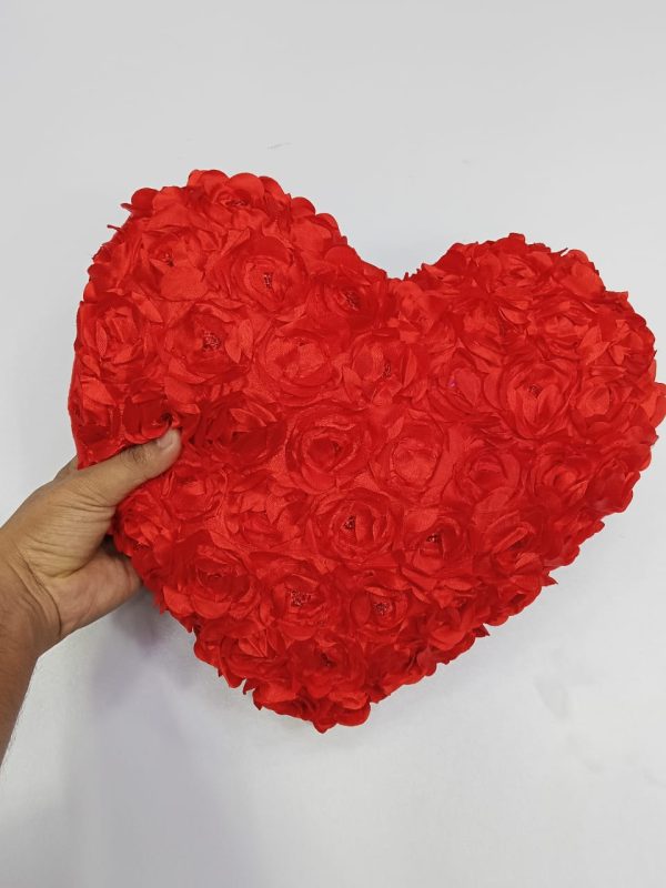 heart shape red love pillow | send soft toys as gifts