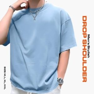 men's stylish drop shoulder blue