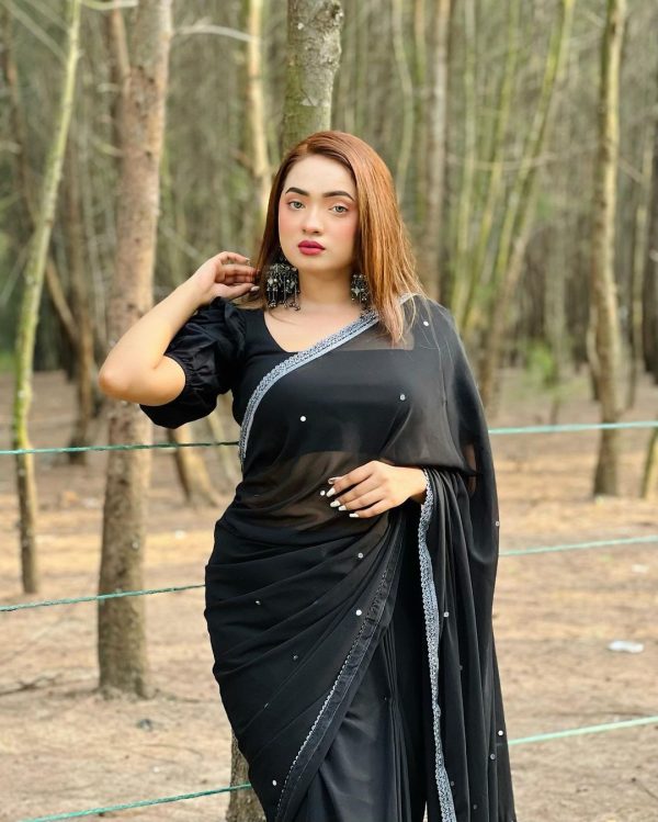 main materials georgate stone saree
