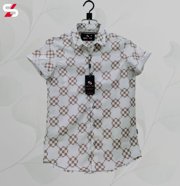 luxury popcorn half sleeve print shirt shy looks
