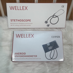 wellex stethoscope and wellex aneroid sphygmomanometer (combo)