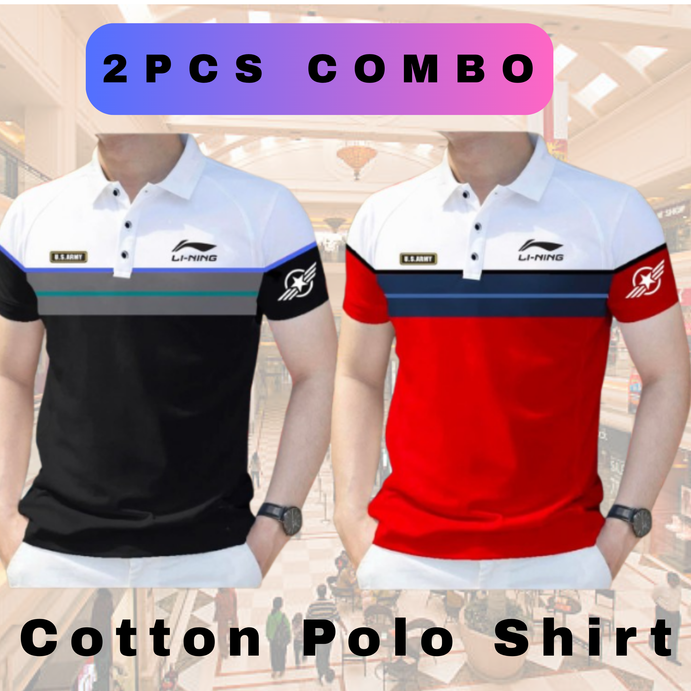 Combo Cotton Polo Shirt For Men's