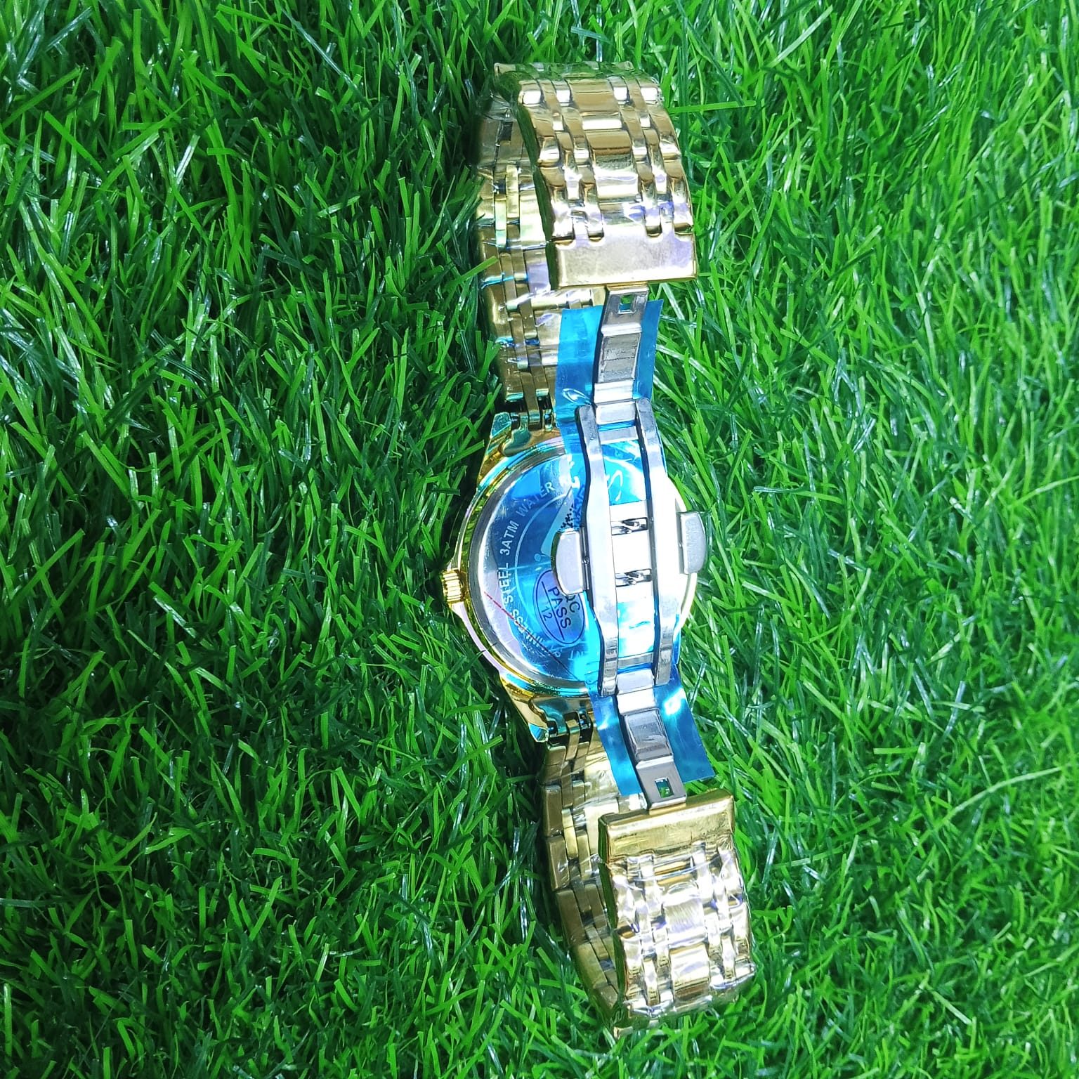 Butter Fly Lock OLEVS 9931G New Exclusive Design Quartz Watch for Men black Dail - Image 6