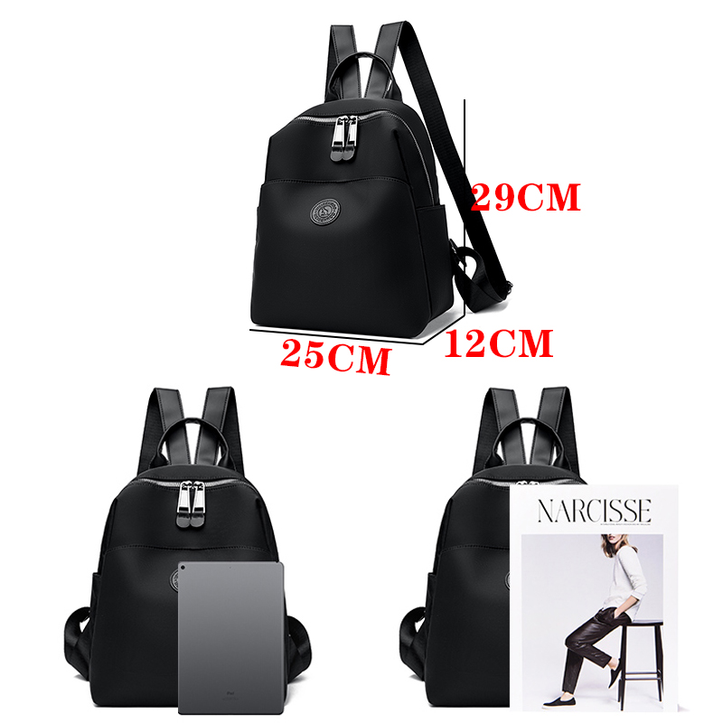 2025 New Hot Women's Backpacks Designer High Quality Soft Nylon Simple Fashion Bag(Black) - Image 3