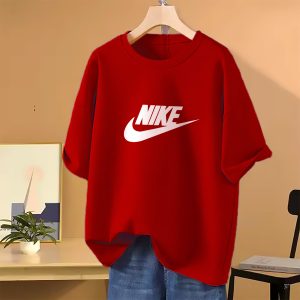 Drop shoulder T-shirt for Women (Red)