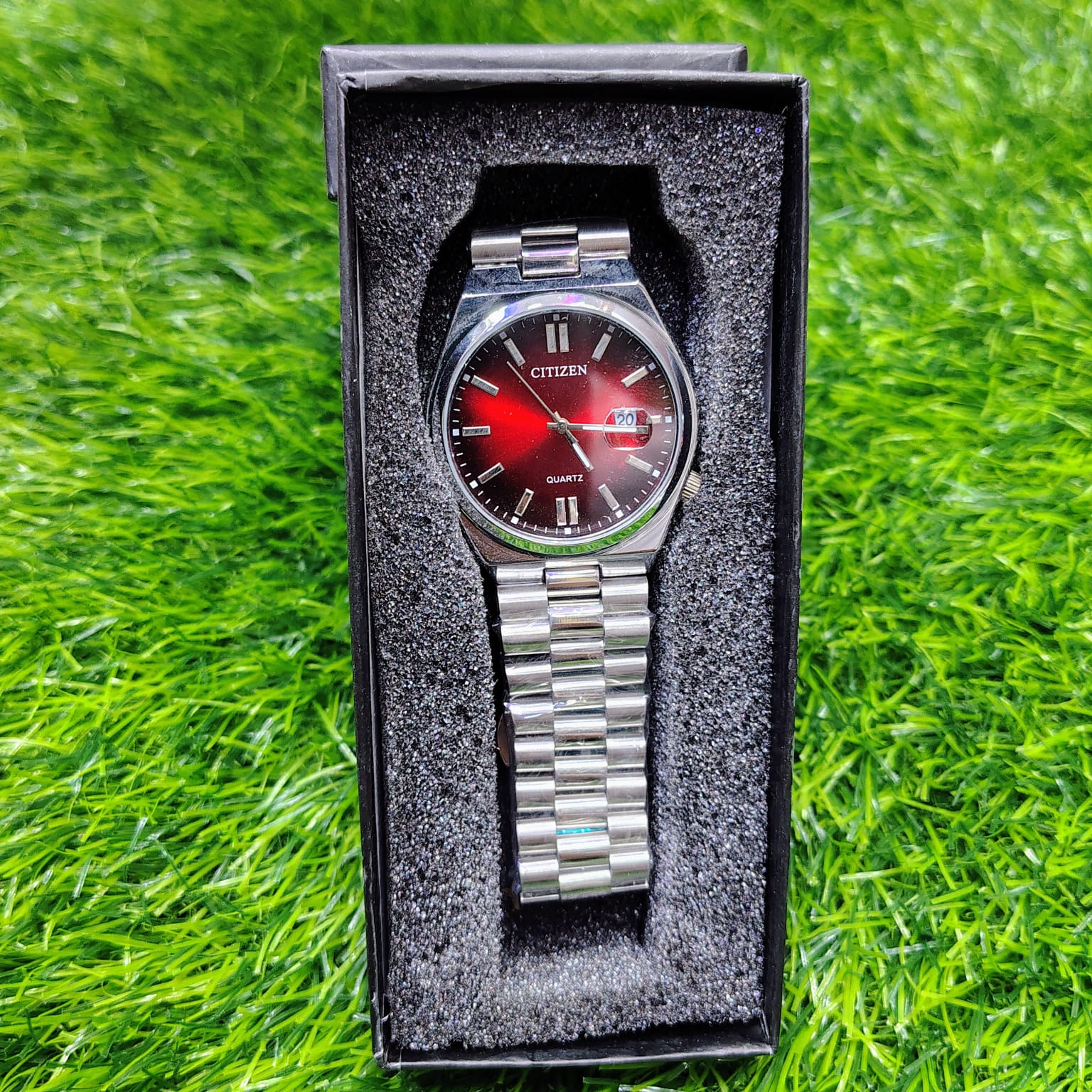 Citizen Tsuyosa Men's Burgundy Dial Watch - Image 4