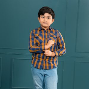 Boys long sleeve check shirt