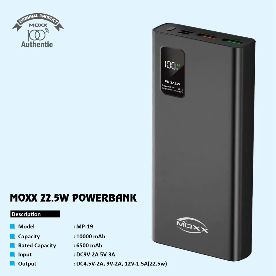 Moxx MP-19 10000mAh Powerbank with Dual USB Ports
