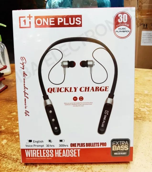 Oneplus Bullets Pro Neckband Bluetooth Earphone 30 Hours Music Playback - Neckband -Wireless Earbud - Image 5