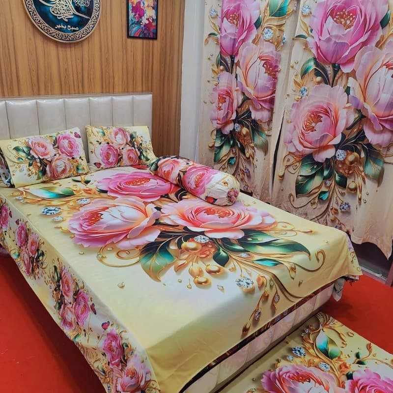 Water Proof China Premium 3D Design Bed Sheet