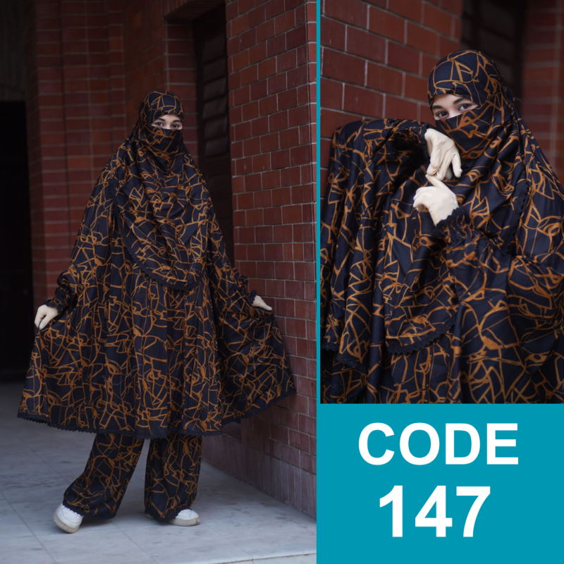 Elegant Palazzo long Khimar Set - Image 3