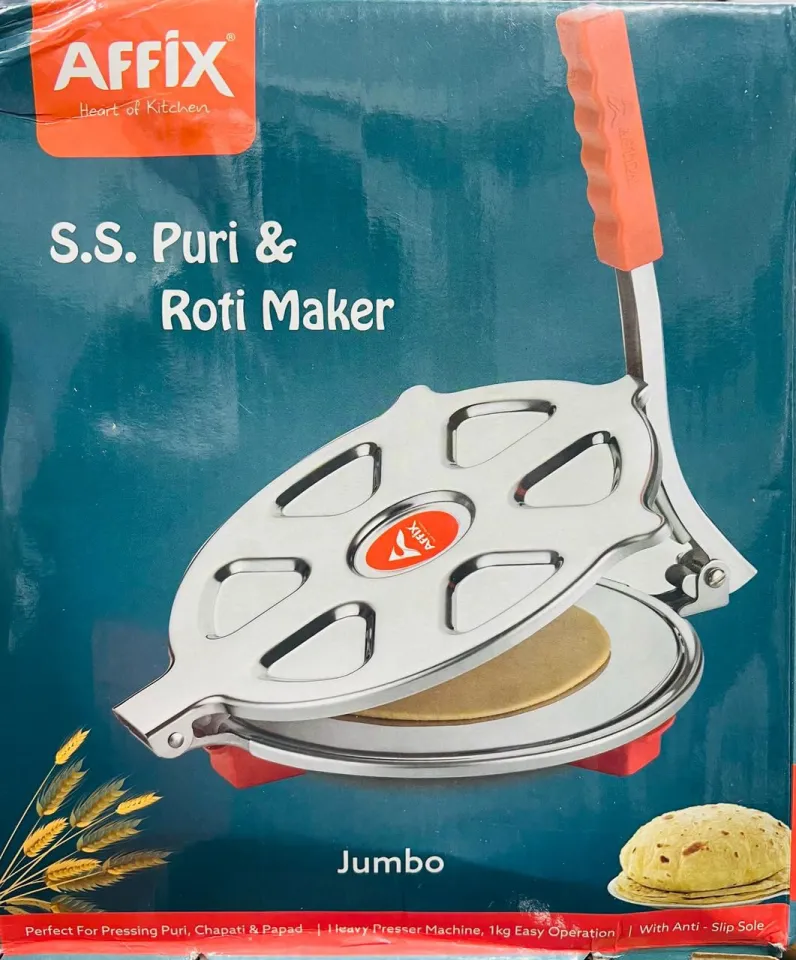 Affix Stainless Steel Kitchen Press Roti/Puri Maker Machine - Image 7