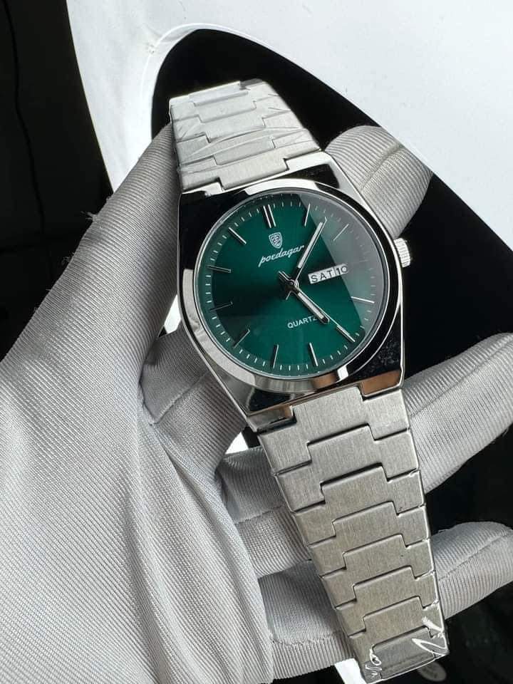 POEDAGAR 930 Men's New Luxury Luminous Date Week Stainless Steel Quartz Watch For Men - Image 4