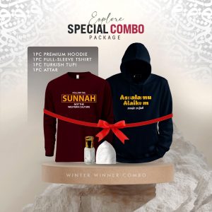 ১টি প্রিমিয়াম হুডি, ১টি প্রিমিয়াম ফুলহাতা টি'শার্ট, ১টি আতর (কম্বো প্যাক)