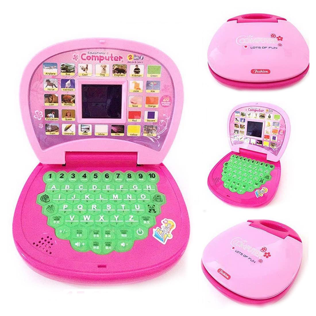 Kids Computer Toy Baby Laptops for Kids 1 2 3-6 Years Activity Electronics Number & Alphabet Charts for Kids Learning Educational Toy with Sound - Image 3