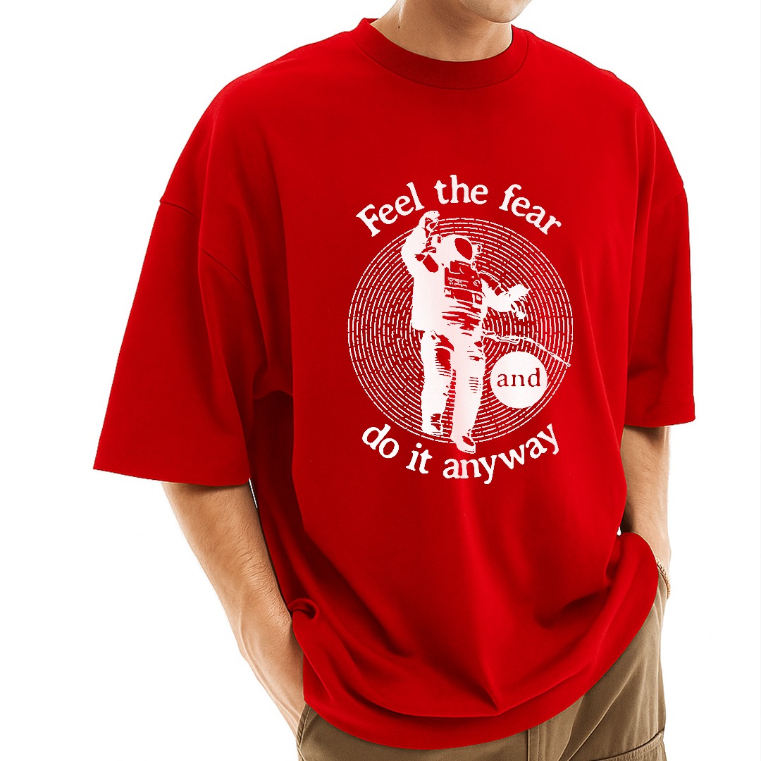 Men's Stylish Drop Shoulder (Red)