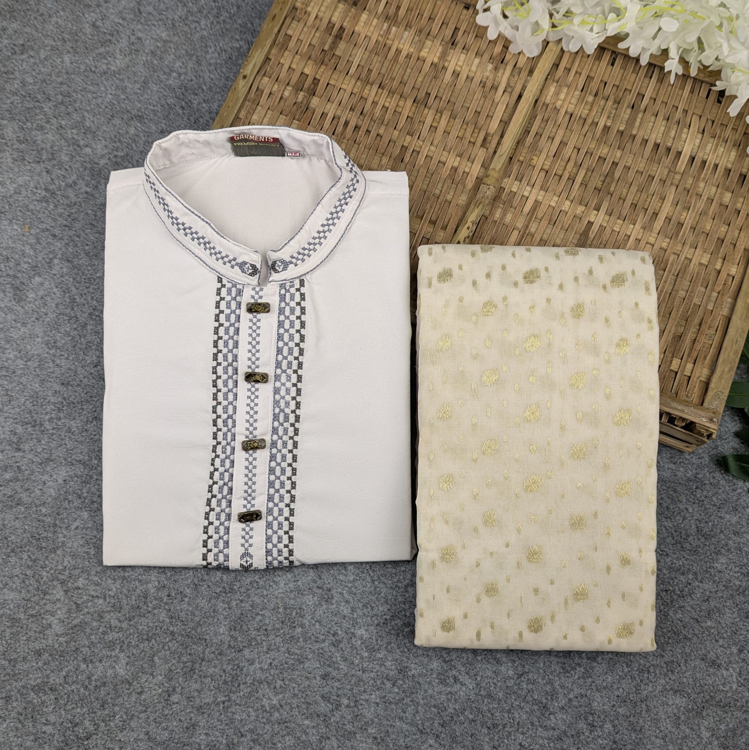 Premium Couple Set (Panjabi, Jamdani Saree)