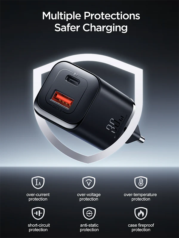 OYROOM JR-TCF08 Speed Series PD 30W Dual-Port (A+C) Charger - Image 6