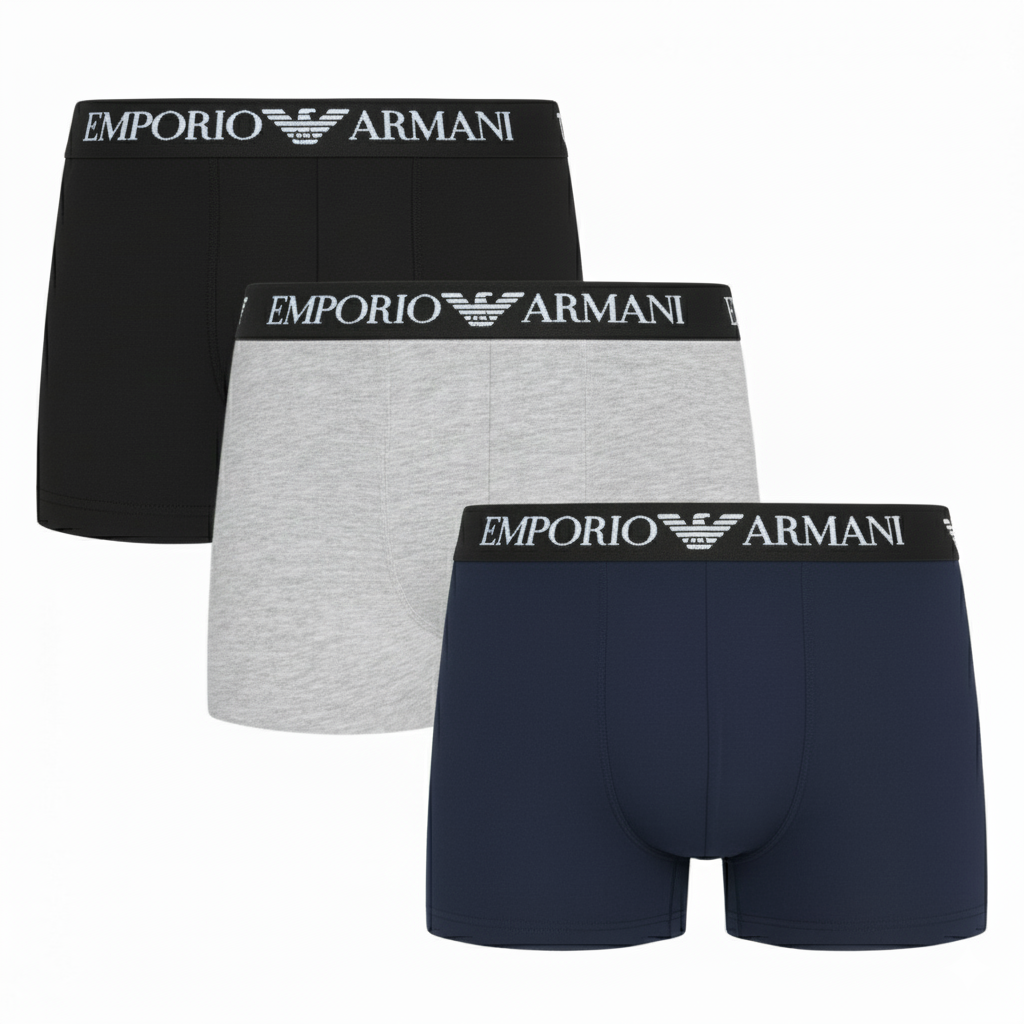 EMPORION ARMANI 3-Pack Boxer Shorts Men's Trunks ( Multi Color)