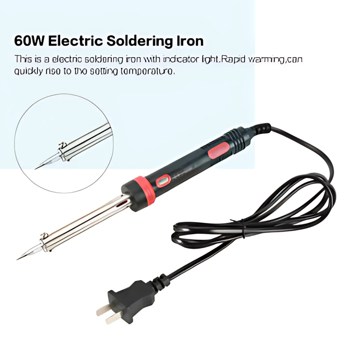 60W Soldering Iron Electric Solder Iron AC 220V 60W External Heat Hand Tools Pen Type With Indicator Light 60 Watt Tatal - Image 3