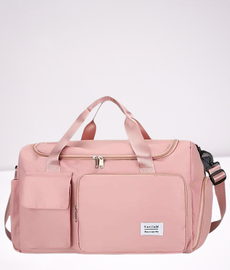Fashionable Large Capacity Travel & Gym Bag - Pink