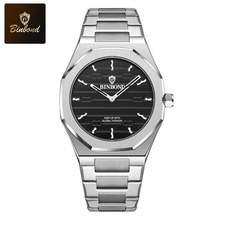 BINBOND 818 Stainless Steel Quartz Fashionable Premium Watch