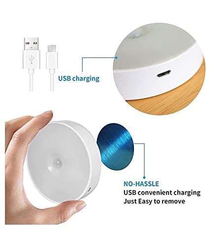 Wireless Motion Sensor Led Wall Night Light With Usb Charging Stick Lamp - Image 5