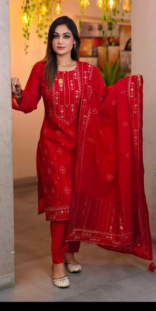 Premium cotton computer printed Boyel fabrics 3 Piece