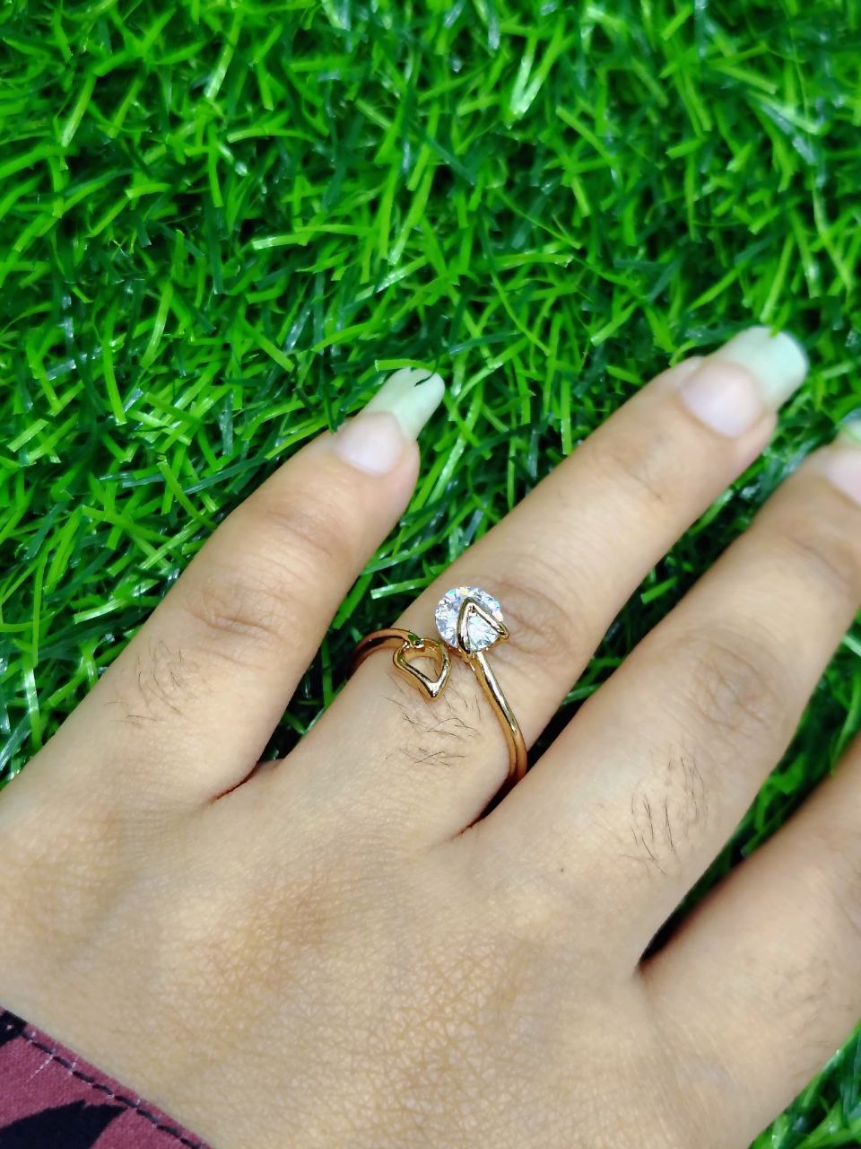 Spinning Heartstone Adjustable Ring - Image 3