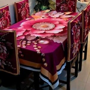 China Premium 3D Print Table Cloth Set