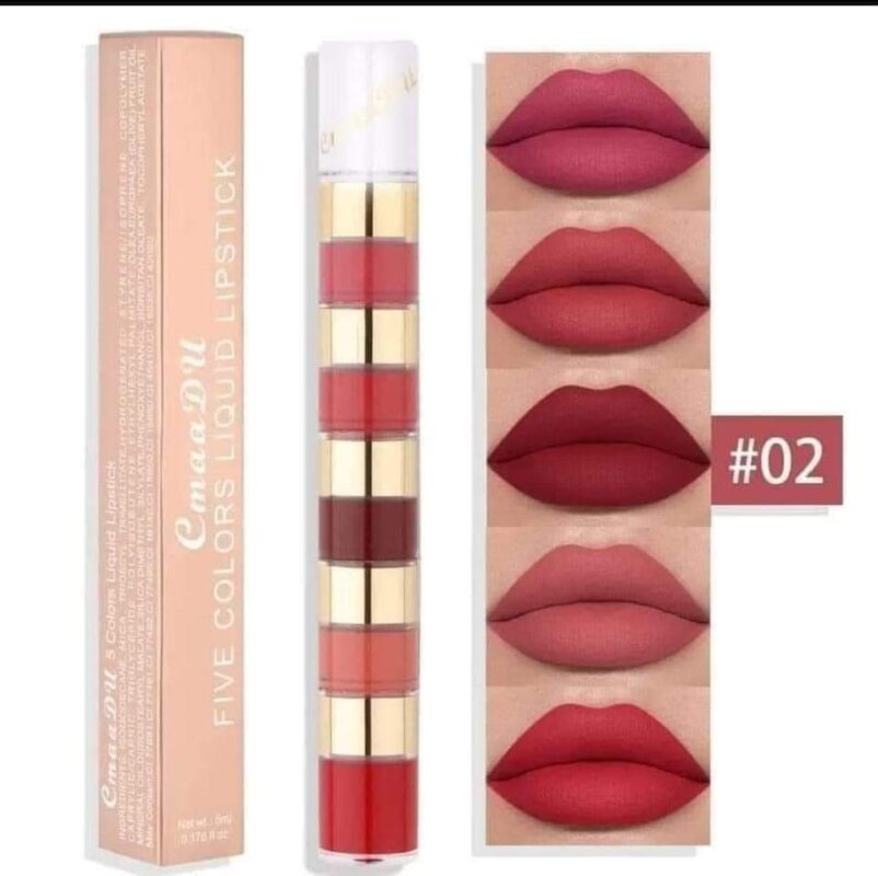 CMAADU 5 In 1 Matte Liquid Lipstick Set - Image 5
