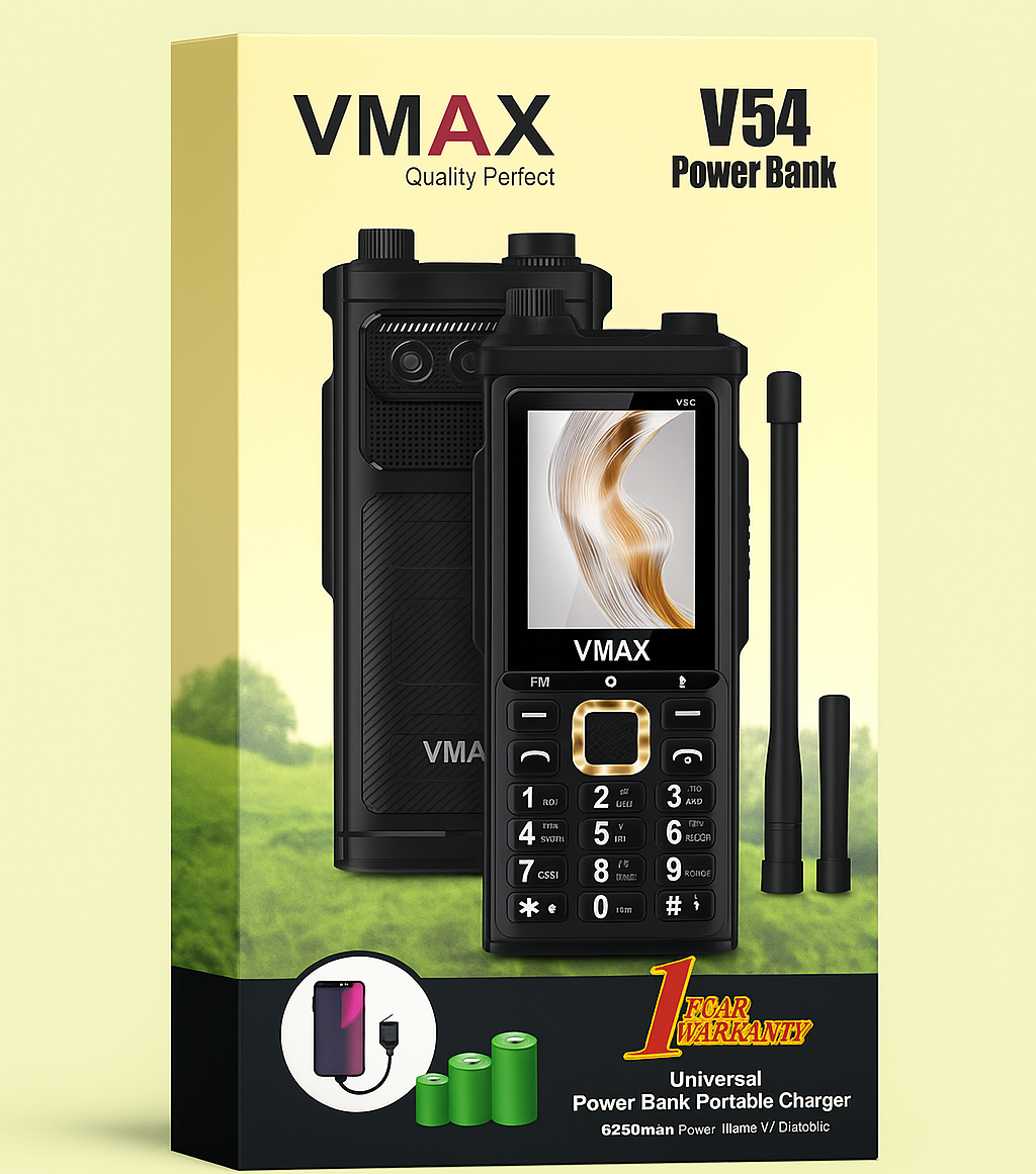 Vmax V54 Power Bank Mobile Dual Antenna (6200mAh, 4 SIM Supported) - Image 6
