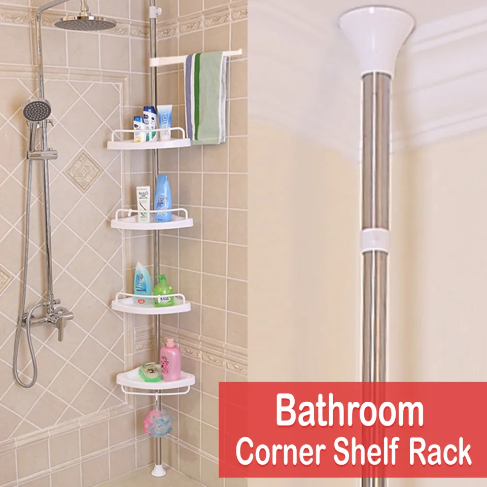 Adjustable Bathroom Corner Shelf Rack - Image 4