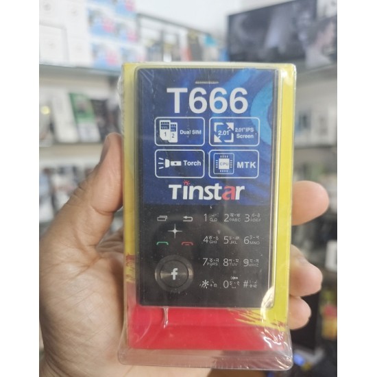Tinstar T666 Dual sim supported Card phone Black color - Image 4