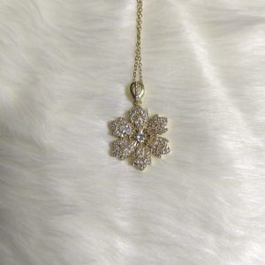 Colorful Golden Pendant Titanium Steel Necklace Female Korean Version