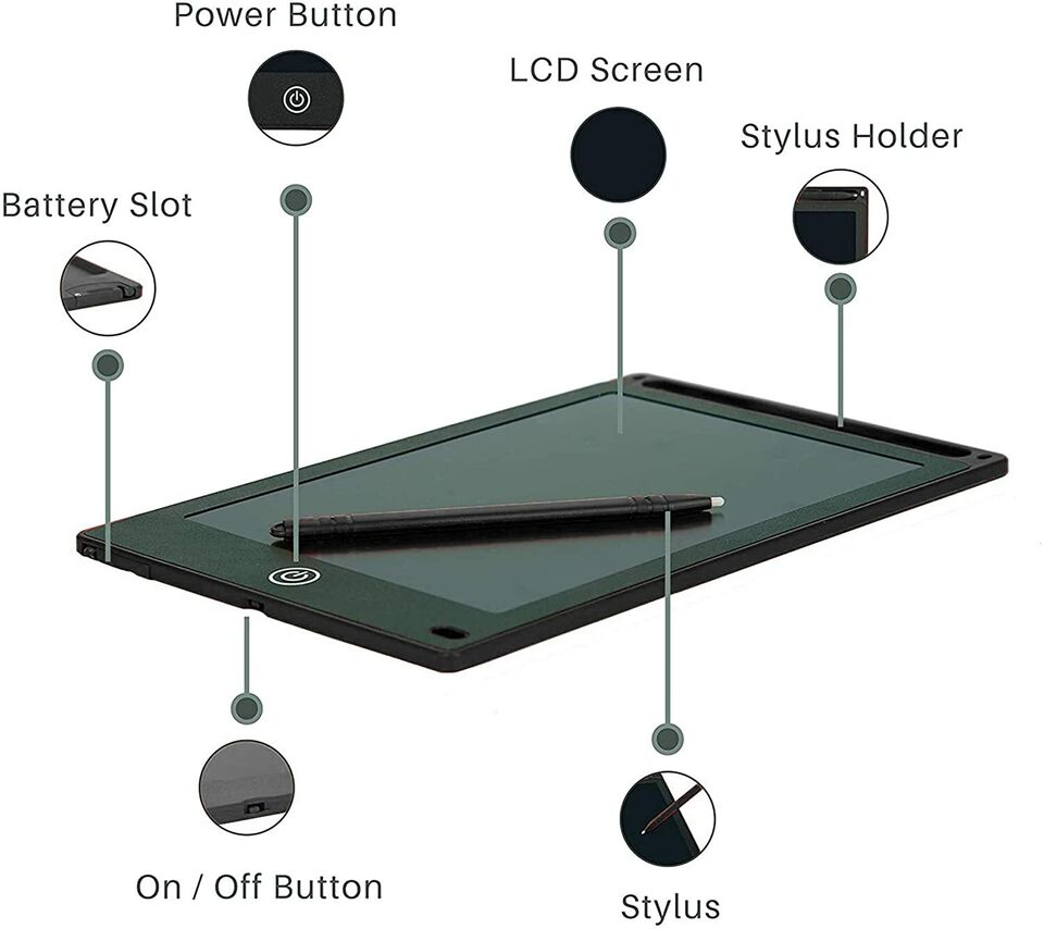 12" LCD Writing Digital Tablet Drawing Pad, Erasable - Image 4